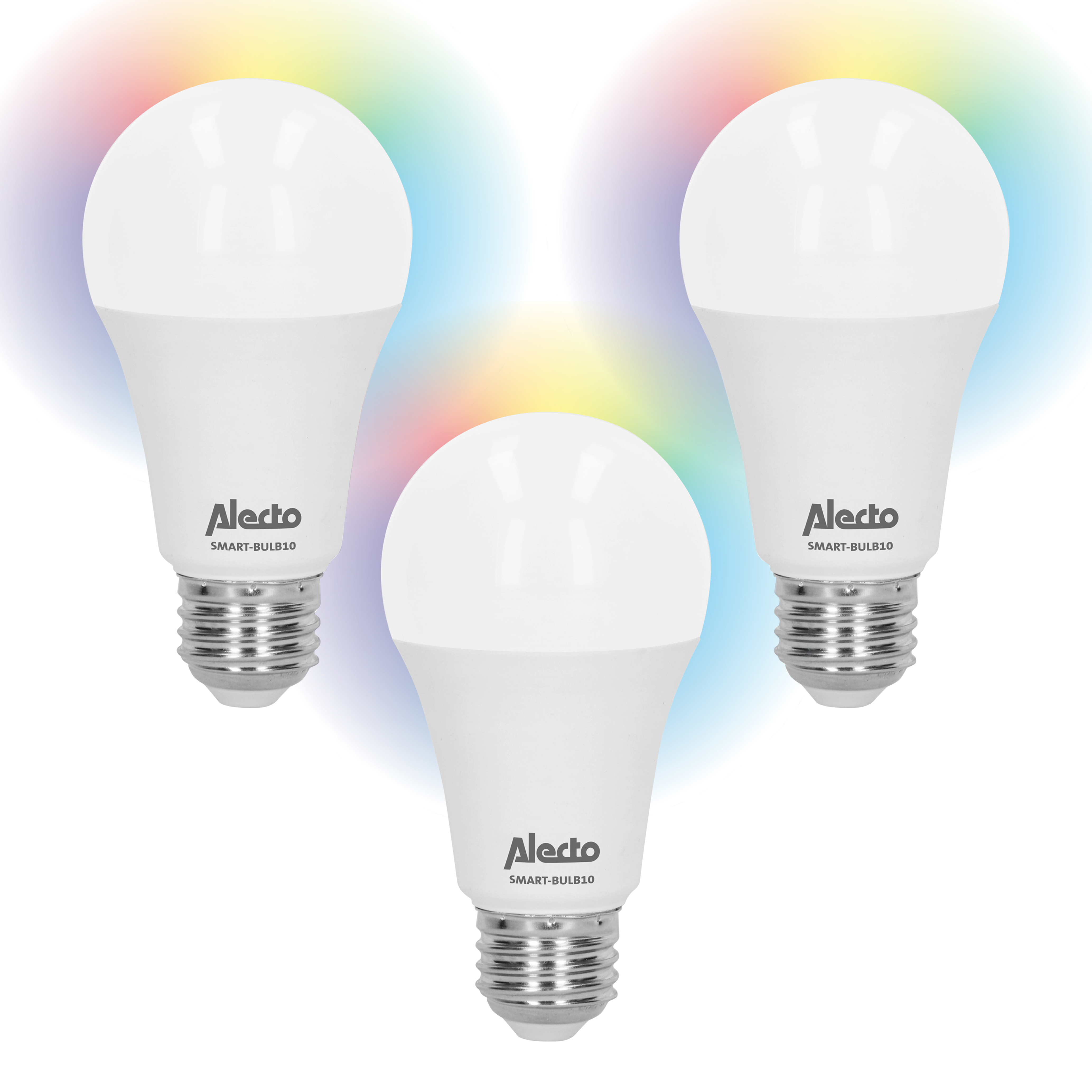 Alecto Slimme LED-kleurenlamp met Wi-Fi 3-pack - SMART-BULB10 3